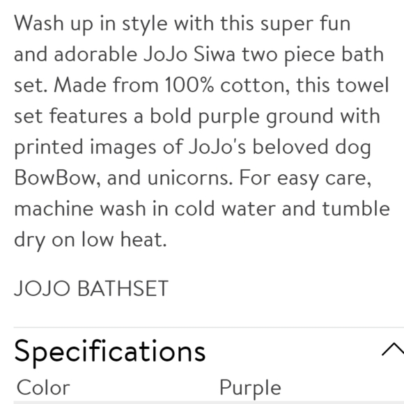 🆕 JoJo Siwa 2pc Bath Towel Set NWT - Picture 2 of 2